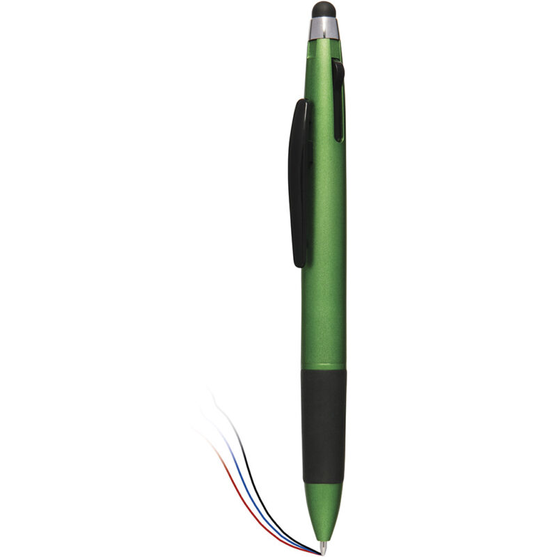 Penna a sfera a 3 colori con touch screen in plastica
