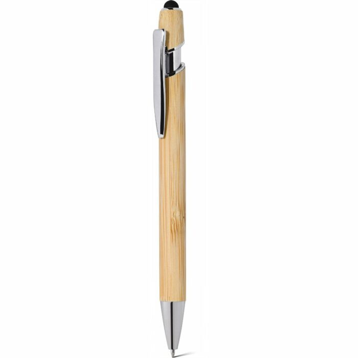 Penna a sfera con touch screen in bamb