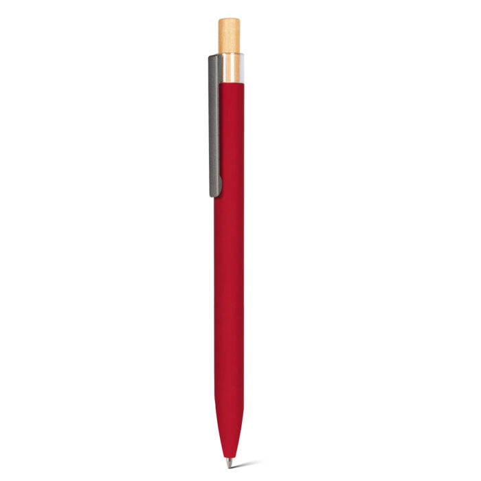 Penna a sfera soft touch in alluminio riciclato metallo bamb