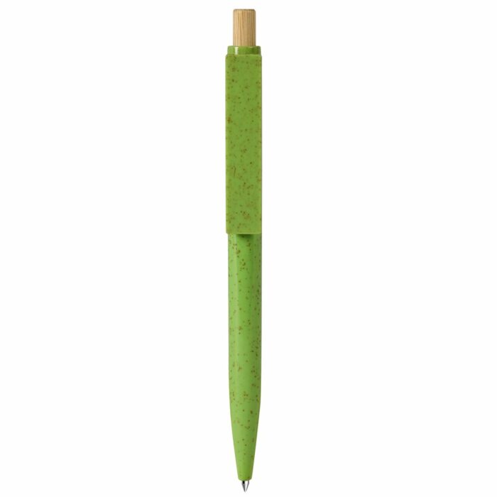 Penna a sfera con refill blu in paglia di grano
