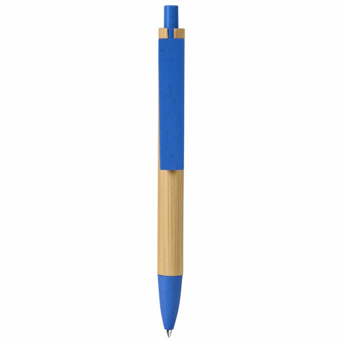Penna a sfera con refill blu in bamb