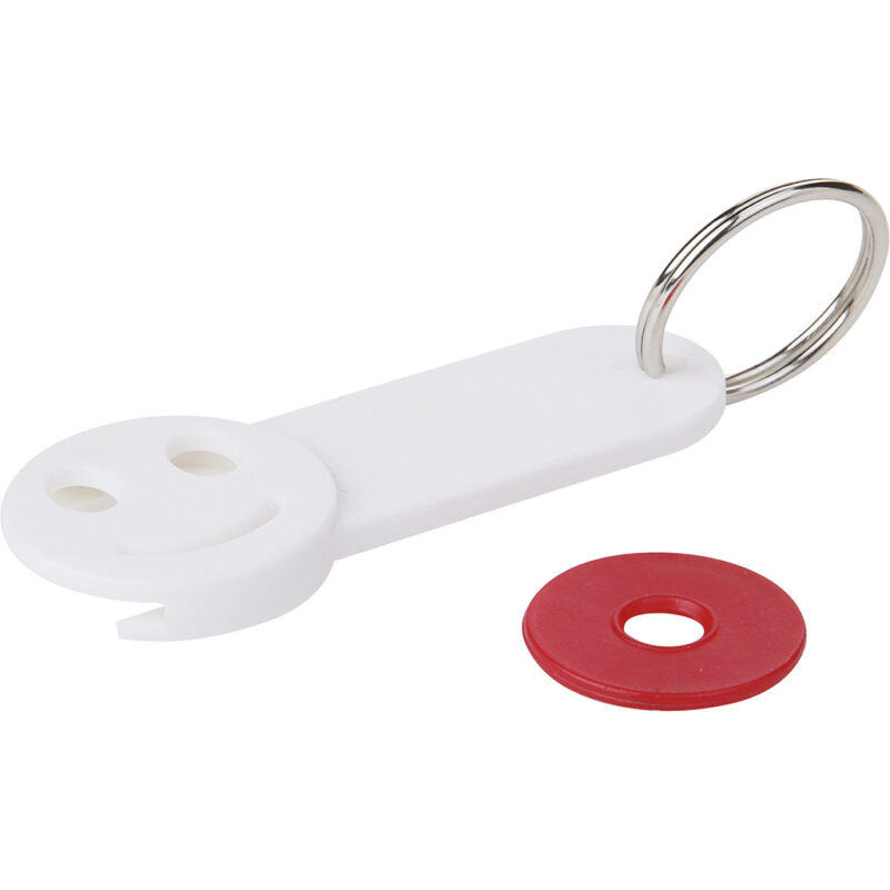 Portachiavi con portagettone in plastica e metallo