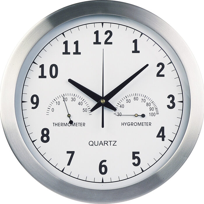 Orologio da parete  in alluminio e vetro