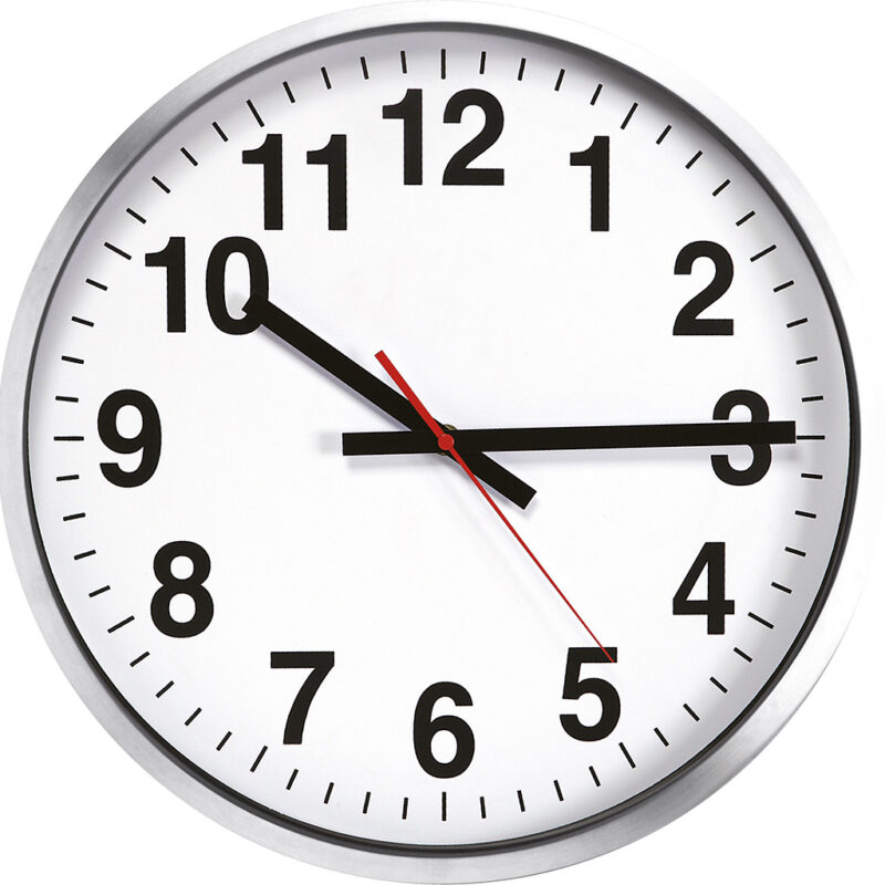 Orologio da parete maxi in alluminio e vetro