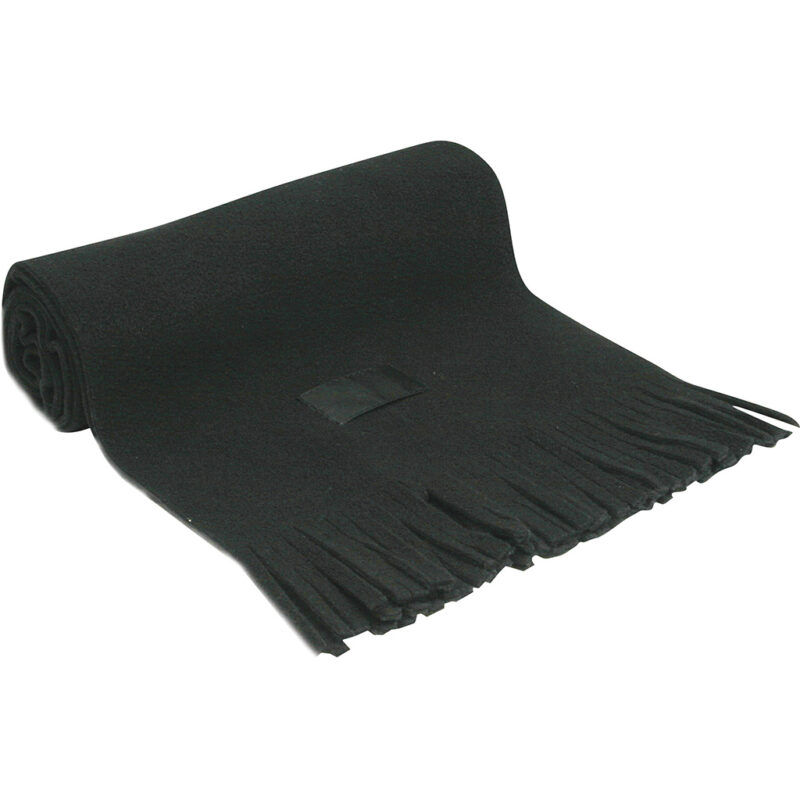Sciarpa in pile con targhetta