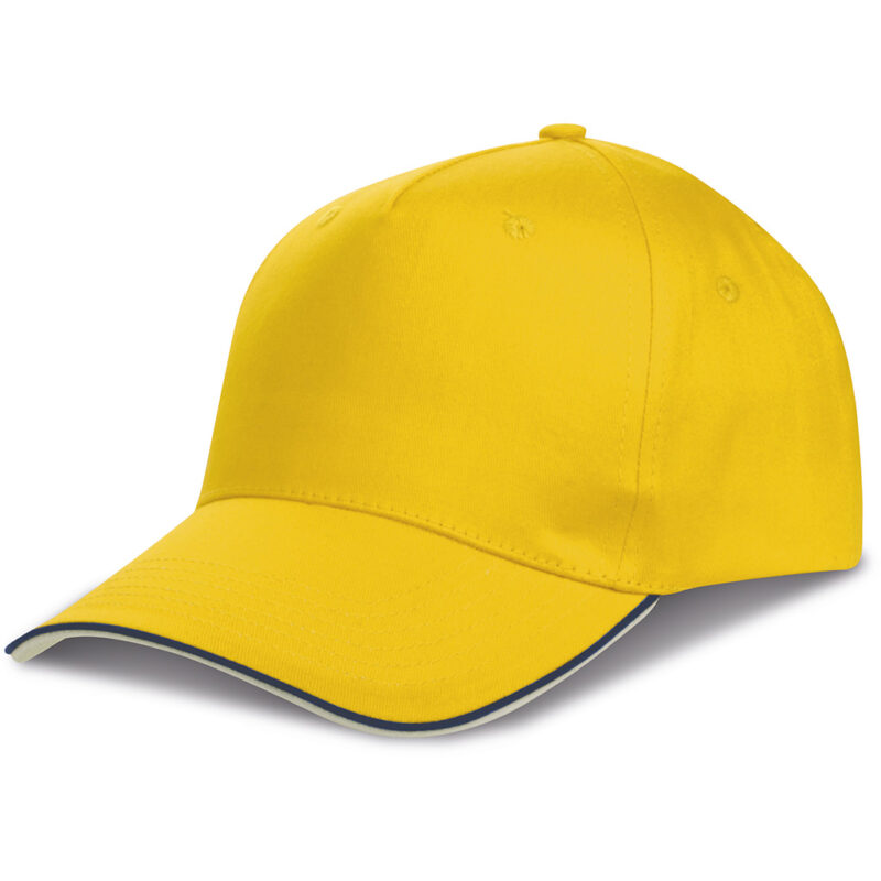 Cappellino 5 pannelli piping in cotone 100%