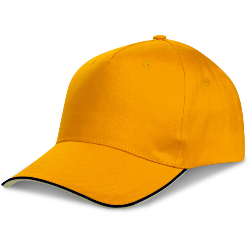 Cappellino 5 pannelli piping in cotone 100%
