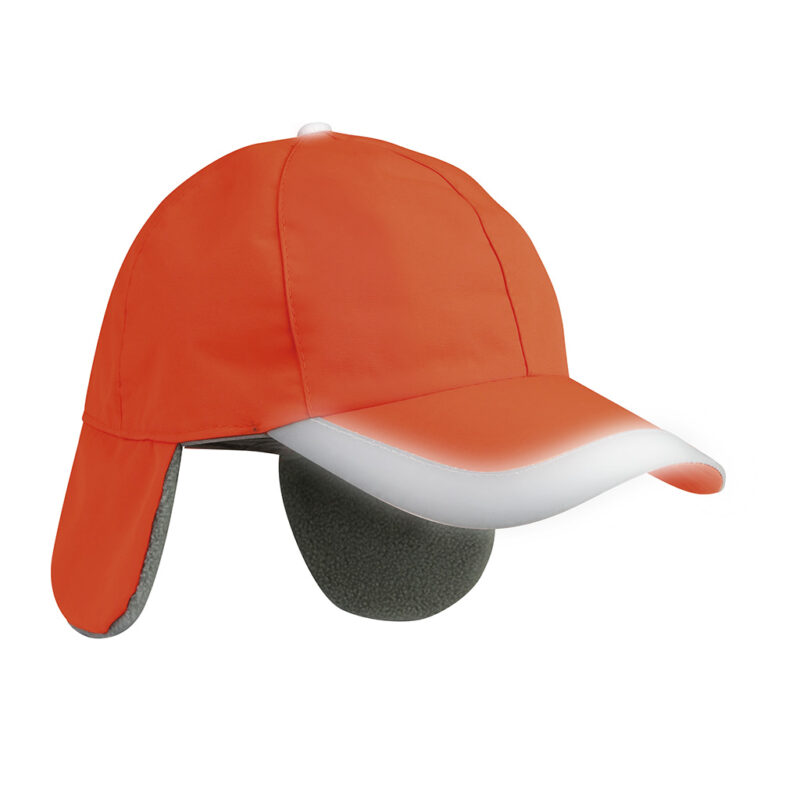 Cappellino 6 pannelli winter colori fluorescenti in pile e poliestere