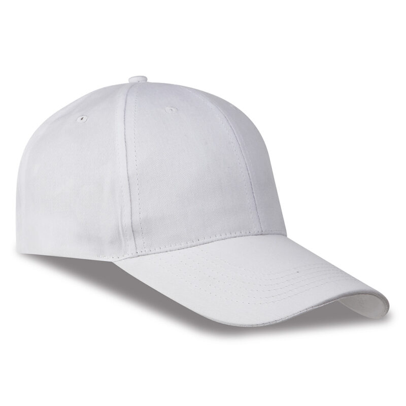 Cappellino 6 pannelli visiera lunga in cotone 100%