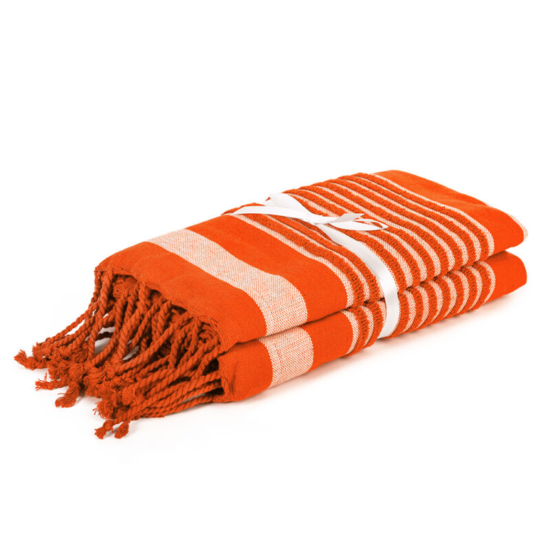 Telo da mare e pareo stile fouta in cotone riciclato 100%