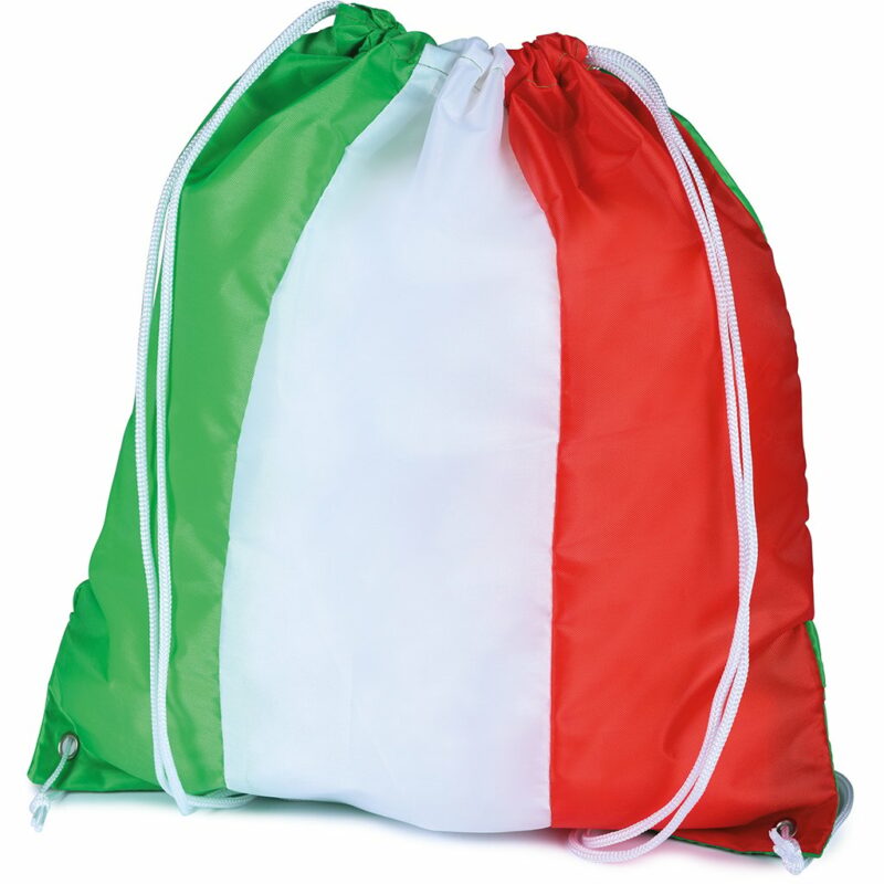 Sacca in poliestere con tricolore italiano