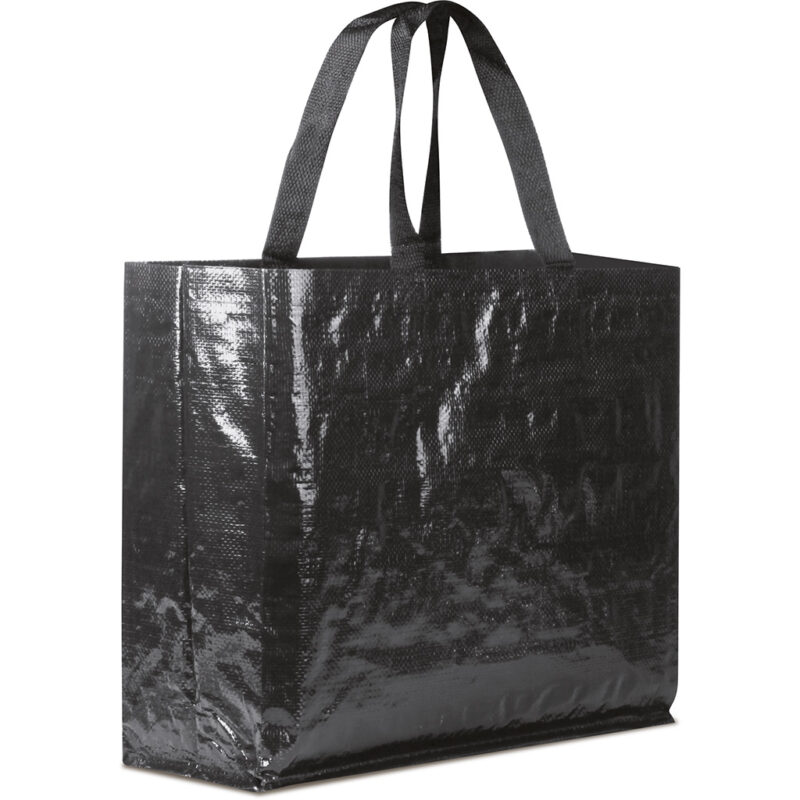 Borsa shopper con soffietto in pp laminato