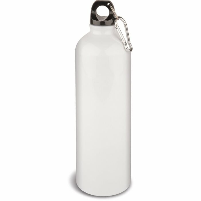 Borraccia bianca da 750 ml in alluminio e plastica per sublimazione