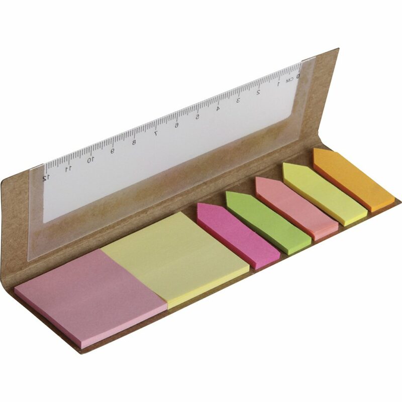 Set segnalibri adesivi in cartone riciclato