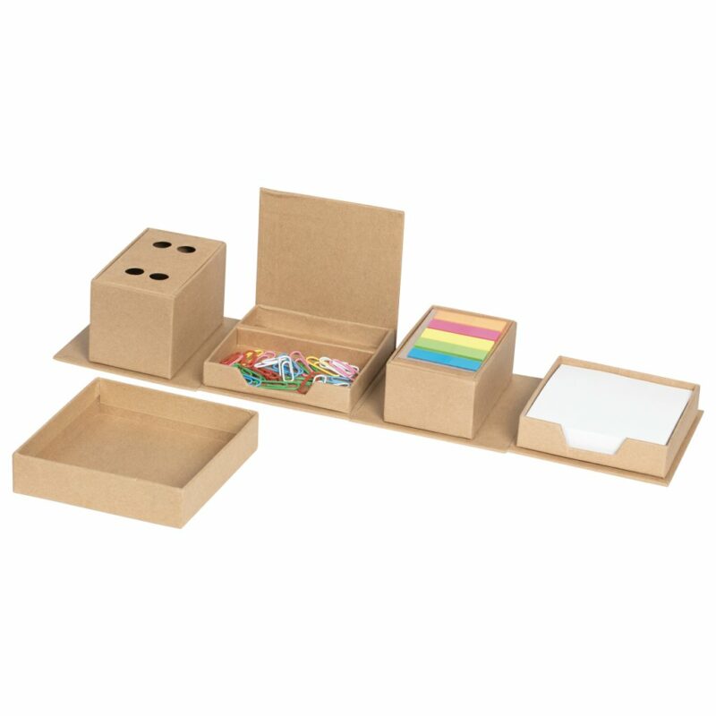 Set da scrivania in cartone riciclato